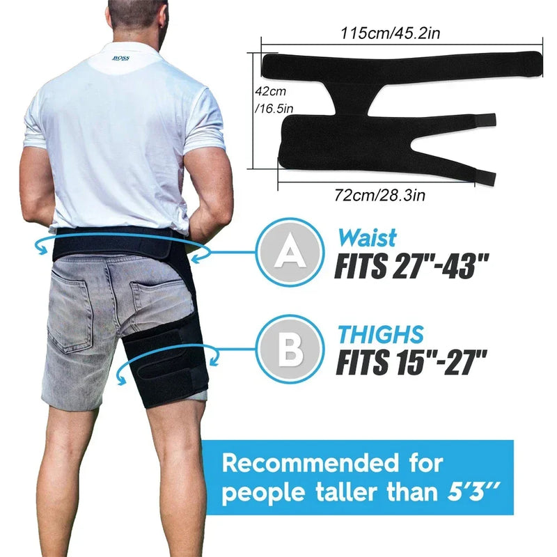 Compression Belt for Hip Pain Relief, Sciatica, and Hip Muscle Strains