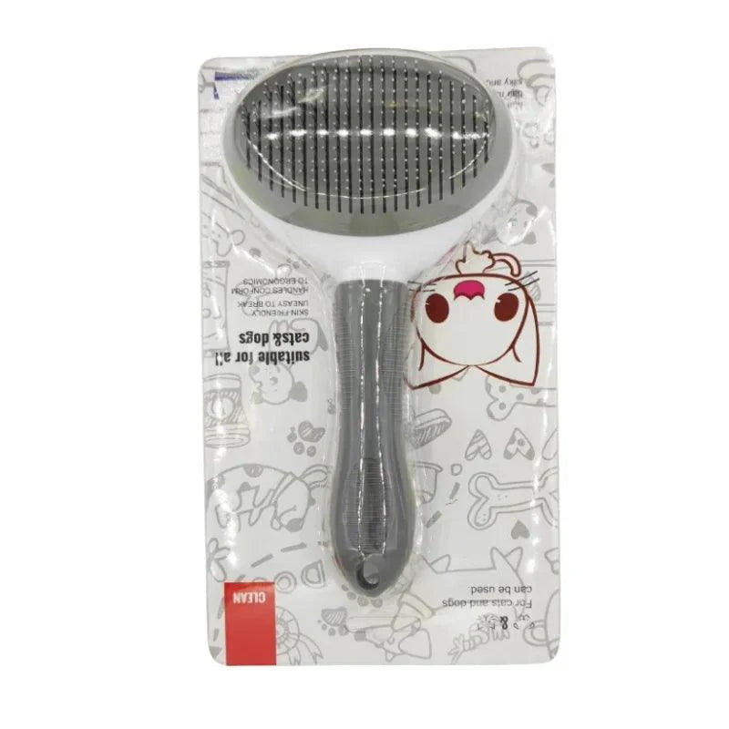 Pet Grooming Comb: Self-Cleaning Brush for Cats and Dogs, Perfect for Grooming and Care