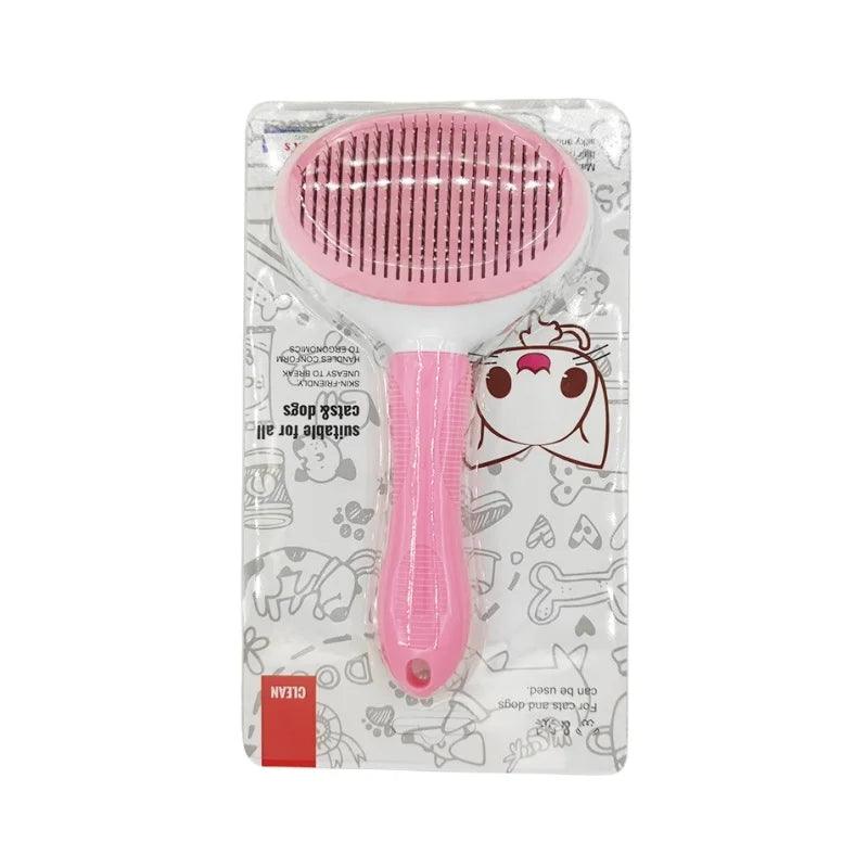 Pet Grooming Comb: Self-Cleaning Brush for Cats and Dogs, Perfect for Grooming and Care